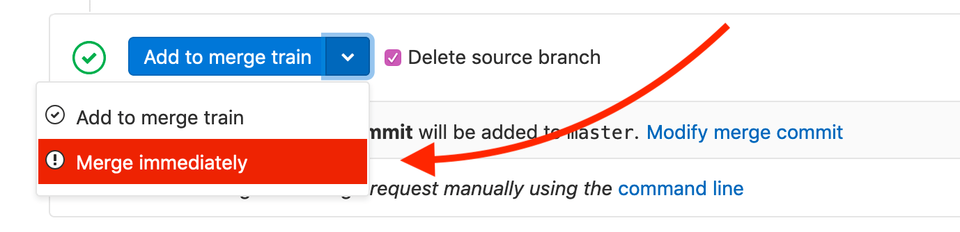 Merge Immediately